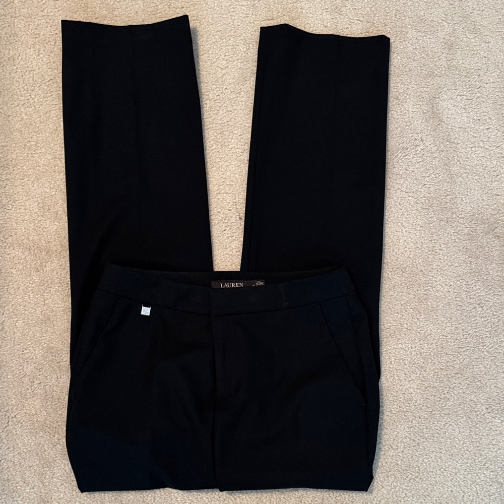 LAUREN RALPH LAUREN black straight dress pants
